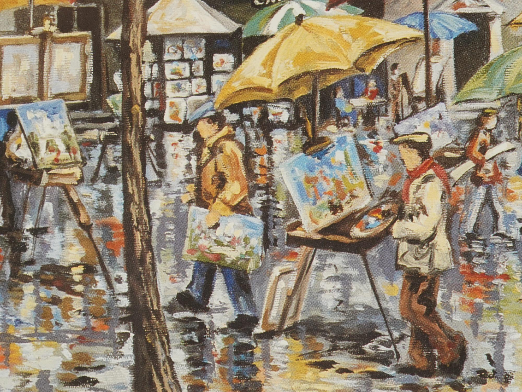 BLANCHARD STYLE COLOR PRINT RAIN IN PARIS SIGNED PIC-2